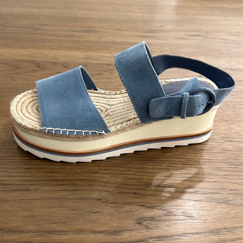 Marc Fisher Denim suede espadrilles